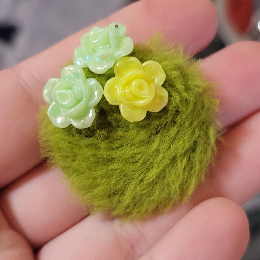 close up of moss texture pin